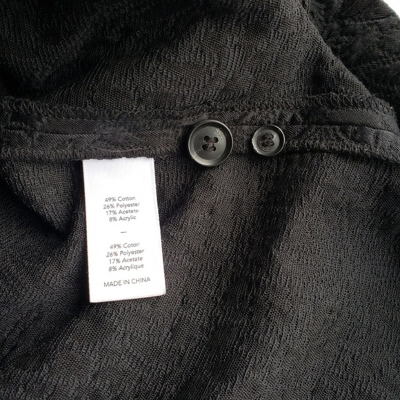 BLACK Elizabeth and James Textured Blazer Black 6 - Picture 8 of 8